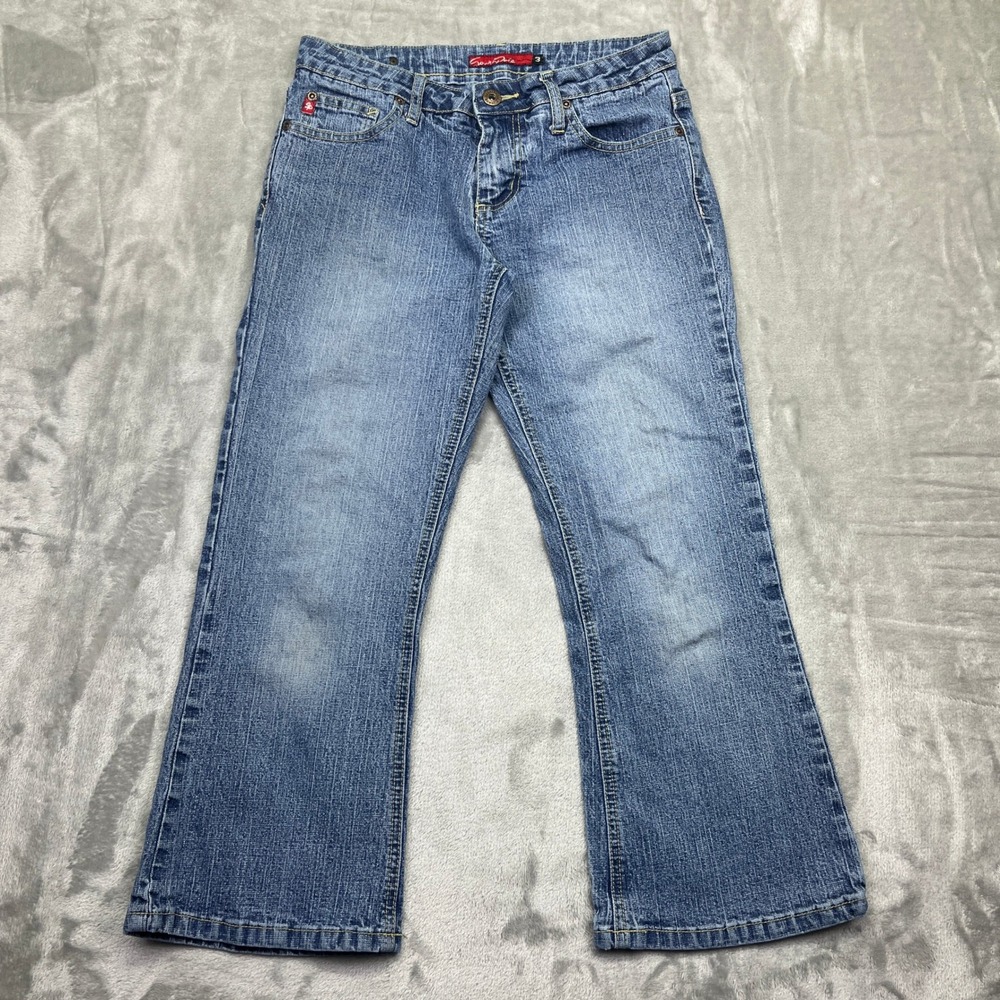 Southpole Flare Leg Jeans Girls Denim Blue Casual Everyday Sz 3 Fits 27" Grunge‎